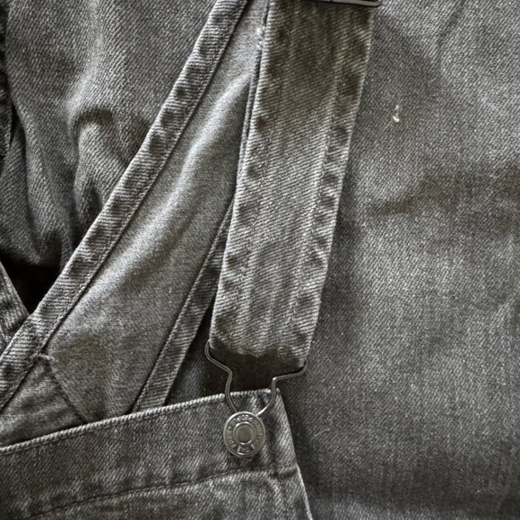 FREE PEOPLE X WE THE FREE Ziggy Straight Leg Overall in Mineral Black | Size L - Picture 11 of 15